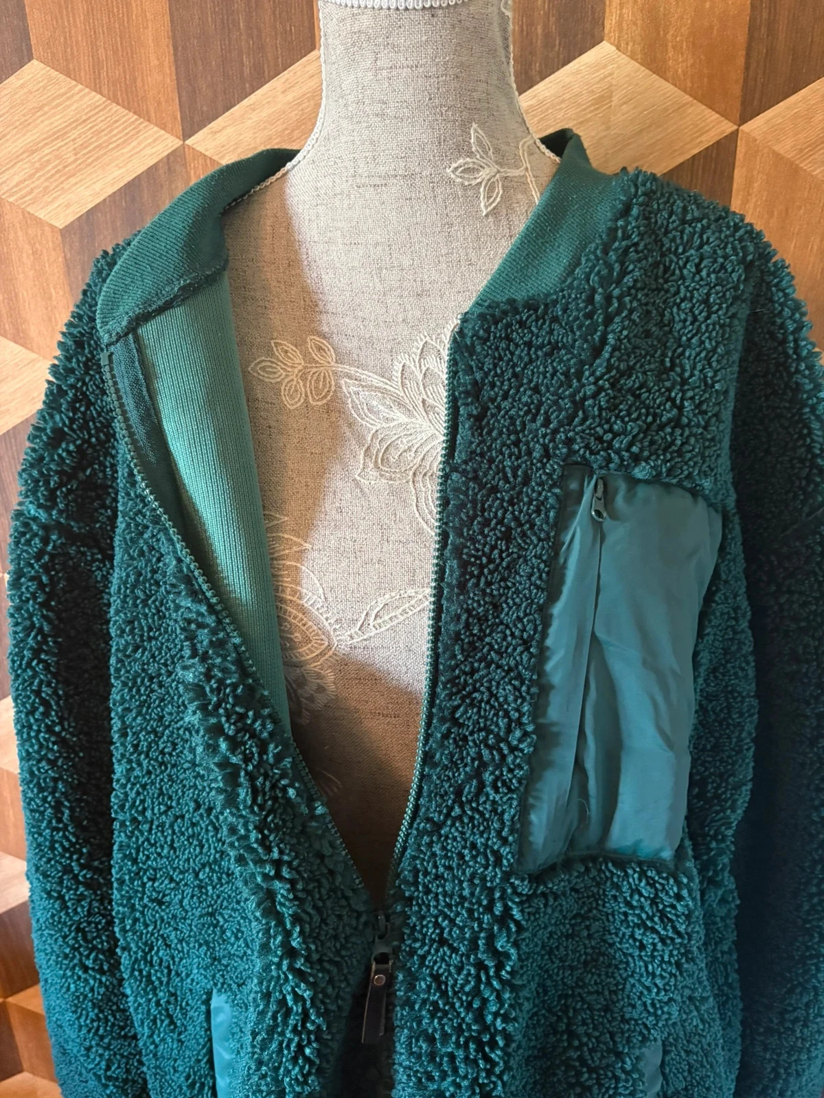 Chaqueta de peluche verde Undiz – photo 2